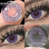 Purpdrank  1 Pair Colored Contact Lenses for Eyes Blue Eye Lenses Gray Pupil Lenses Green Eye Natural Brown Lens Beauty Makeup