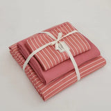 Purpdrank  Checkered washed cotton 4-piece bed sheet set, 4-piece simple quilt set, student dormitory bedding set