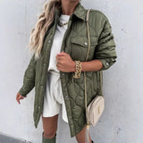 Purpdrank  Autumn and Winter New Plaid Casual Trend Lapel Single Breasted Cotton Jacket
