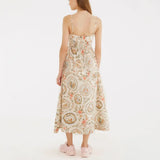 Purpdrank   Spring Summer New Design Women Casual Vacation Retro Full-Printed Chiffon Dress