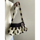 Purpdrank  New Polka Dot Single Shoulder Commuter Bag Folded Single Shoulder Fashionable and Versatile Bags