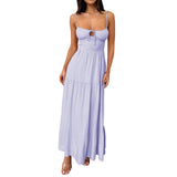 Purpdrank  Elegant Bandage A-line Maxi Long Dress Women Spaghetti Strap Spring Summer Dress Backless Sexy Party Dresses vestidos largos