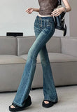 Purpdrank  Bell Bottom Trousers High Waist Shot Womens Flared Jeans South Korea Streetwear On Sale 2025 Quality R Xxl Denim Pants for Women