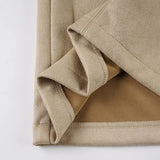 Purpdrank  Vintage Low Waist Solid All Match Slight Strech A-line Floor-Length Skirts