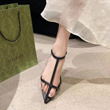 Purpdrank  Summer New Style Buckle Fashion Thong Sandals for Women Casual Trendy Comfortable Low Heels Sandalias Mujer Heels Women