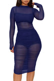 Purpdrank  Summer New European Nightclub Gauze Dress + Small Vest + Shorts Three-piece Set Women Clothing Sexy Dress