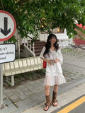 Purpdrank  Elegant Belt Black Mini Skirt Women Fashion White Mesh Patchwork Pleated Skirts Summer Harajuku Korean A Line Faldas New