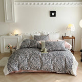 Purpdrank  Korean Princess Style Pastoral Floral Lace 100% Cotton Single Queen King Bedding Set Duvet Cover Flat/Fitted Sheet Pillowcases