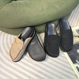 Purpdrank  Genuine Leather Half Slippers for Women Spring Autumn New Soft Bottom Thick Bottom Slip-On Shoes Comfortable Lazy Women's Sandal