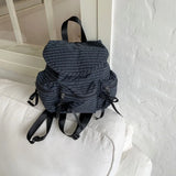 Purpdrank  Bowknot Silver Backpack Large Capacity Casual Student Nylon Small Backpack Bag Fashionable Sweet Travel Daily Commute Schoolbag