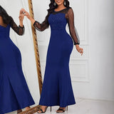 Purpdrank  Women's Slim Fit Pencil Skirt Dress Spring Autumn Long Sleeve Commuter Style Fashion Female Skirt