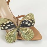 Purpdrank  Elegant Butterfly Decoration High Heeled Sandals Women Summer New Shallow Narrow Band Heels Fashion Brand Designer Dress Shoes