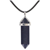 Purpdrank - Hexagonal Pointed Reiki Chakra Stone Pendant Necklace Women Girl  Jewelry 18inch Chain chunky Pendants