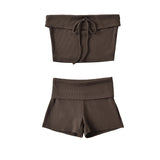 Purpdrank  Sexy Short sets womens 2 pieces Summer vacation oufits beach sets womens 2 pieces knitted shorts set women two pieces set new in