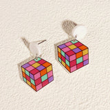 Earrings For Women Girls Hip Hop Cute Exaggeration Special Creativity Jewelry Game Controller Rubik's Cube Arcade Roller Skating