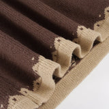 Purpdrank  Vintage Folk U Neck Long Sleeve Casual Loose All Match Sweater Women Jumpers