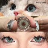 Purpdrank  2Pcs Fashion Color Contact Lenses for Eyes Green Lenses Cosmetics Blue Colored Lenses Yearly Cosmetic Eye Health