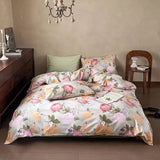 Purpdrank  New 100% Cotton Floral Print Bedding Sets Cozy Skin Friendly Soft Comforter Set Naked Sleeping Textile Supplies for All Seasons