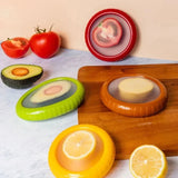 Purpdrank  4pcs Reusable Portable Lemon Tomato Avocado Fruit Vegetable Storage Box Containers for Fridge Keep Fresh Food Saver Kitchen Tool