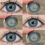 Purpdrank  1Pair Natural Brown Contact Blue Eyes Lenses High Quality Gray Eye Contacts Green Pupils Yearly Colored Contact Lenses