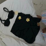 Purpdrank  Sexy 3pieces Micro Bikinis Women Swimsuit Solid Swimwear With Skirt Brazilian Bikini Set Beachwear Thong Biquini