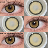Purpdrank  1 Pair Fashion Colored Contact Lenses Popular Natural Gray Brown Beauty Pupils Black Eyes Lens Yearly Blue Eyes Contact