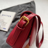 Purpdrank  Irregular Shapes Crossbody Bags For Women Red Lychee Pattern Flap Shoulder Bag Casual Street Simple Fashion Satchels 2025