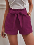 Purpdrank   Shorts Women Bow Tie Lace Up Wide Leg Shorts High Waist Pockets Casual Streetwear Summer New Fashion Loose Shorts