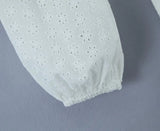 Purpdrank  Sexy Backless Hollow Out Lace Dress Women Robe Vintage Floral Embroidery Long Sleeve Cotton Mini Dresses Summer Vestidos