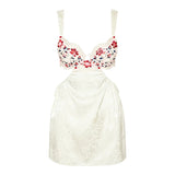 Purpdrank  y2k Mini Dress Women Aesthetic Floral Print Low Cut Spaghetti Strap Backless Dresses Beach Party Dresses Clubwear