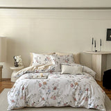 Purpdrank  600TC Egyptian Cotton Floral Style Prints Bedding Set Single Double Queen King Size Duvet Cover Flat/Fitted Bed Sheet Pillowcase