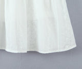 Purpdrank  Holiday White Embroidery Spliced Hollow Out Hole Elastic Waist Maxi Long Skirt Women Ruffles Hem Swing A-lined Skirts Boho