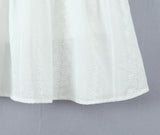 Purpdrank  Holiday White Embroidery Spliced Hollow Out Hole Elastic Waist Maxi Long Skirt Women Ruffles Hem Swing A-lined Skirts Boho