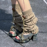 Purpdrank  Brand new Women's Y2K Star Rivet Platform Sandals 2000's Peep Toe Slingback Chunky Heel Distressed Denim High Heeled Shoes