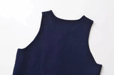 Purpdrank  Women's 2025 Fall Slim Fit Cropped Knit Vest Asymmetrical Ribbed Sleeveless White Sweater Vest for Office Casual Summer Wear