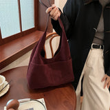 Purpdrank  2-IN-1 Underarm Shoulder Bag Sets For Women Faux Suede Multi Pockets Large Capacity Shopper Tote Bag 2025 Latest Handbags