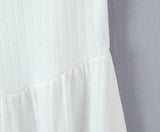 Purpdrank  Sexy White Rib Knitted Cotton Low Waist Sling Dress Women Bow V neck Ruched A-lined Swing Short Dresses Summer Vestidos  Robe