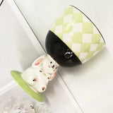 3D Cute Rabbit Ceramic Mug Stemware Hand-painted Irregular Large Capacity Coffee Mugs Cartoon Water Cup Creative Gift Tea Cups