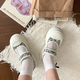 Purpdrank  All-Match Shoes Woman Female Footwear Modis Clogs Platform Shallow Mouth New Dress Summer Cute Creepers Floral Embroider Ho