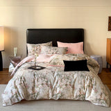 Purpdrank  100% Egyptian Cotton Flowers Print Luxury Bedding Set Single Double Queen King Size Duvet Cover Flat/Fitted Bed Sheet Pillowcase