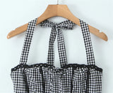 Purpdrank  Trendy Teenage Girl's Bodysuit with Waist-Cinching Strap Fibone a Top with Dstring A-Line  Skirt Faion Set