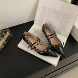 Purpdrank  Elegant Pointed Toe Low Heel Shoes for Women Fashion Double Buckle Bowknot Design Shallow Dress Pumps Luxury Brand Designer Shoe