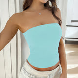 Purpdrank   Strapless Tank Tops Women Backless Y2K Sexy Vest Tops Fashion Casual Elegant Sleeveless Basic Crop Top Summer New