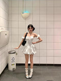 Purpdrank  Y2K Polka Dots Mini Dress Women Party Sexy Strapless Bandage Bud Dresses Summer Gyaru Korean Backless Bodycon Vestidos New