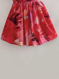 Purpdrank  Holiday Tie-dye Flower Print Slash Collar Ruched Chest Mini Sling Dress Sexy Low Back Backless Robe BOHO Summer Vestido