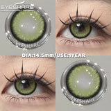 Purpdrank  1 Pair Color Contact Lenses Cosmetics Natural Brown Pupils Blue Eyes Contacts Lens Makeup Beauty Green Contacts Lens