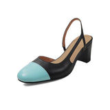 Purpdrank   Fashion Leather Slingbacks Women's Sandals Fashion High Heels Formal Ladies Shoes Sexy Party Sandals Dress Wedding Party Shoes