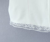 Purpdrank  Sexy Corset White Ruched Chest Spliced Lace V Collar Short Puff Sleeve Shirt Women Drawstring Tie Bow Center Buttons Crop Tops