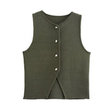 Purpdrank  Women's 2025 Fall Slim Fit Cropped Knit Vest Asymmetrical Ribbed Sleeveless White Sweater Vest for Office Casual Summer Wear
