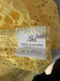 Purpdrank  Yellow Sexy Hollow Out Embroidery Sheer Lace Dress for Women 2025 Fashion Short Sleeve O-Neck Retro Summer Dresses Party Prom